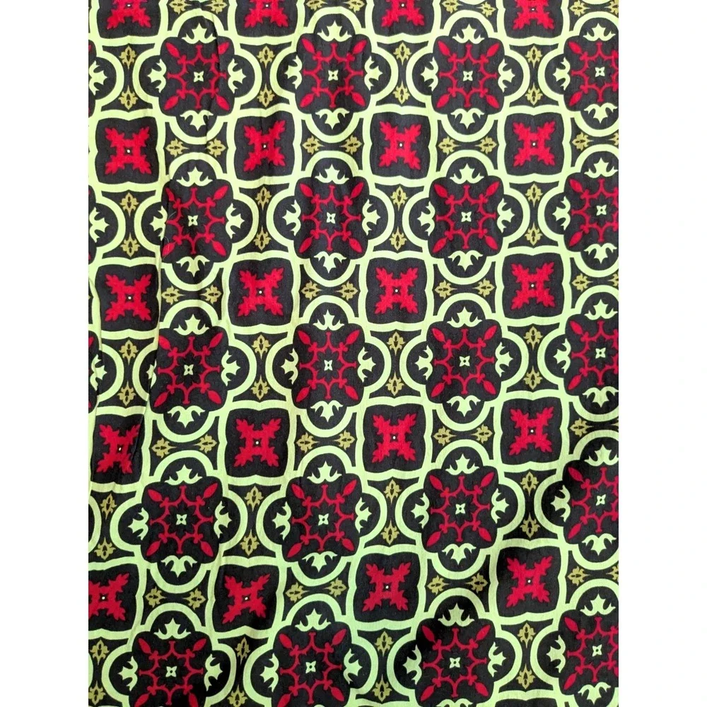 5.5 Yard Michael Miller Fabric Andalucia Red Green Geometric Moorish Tile 200x42